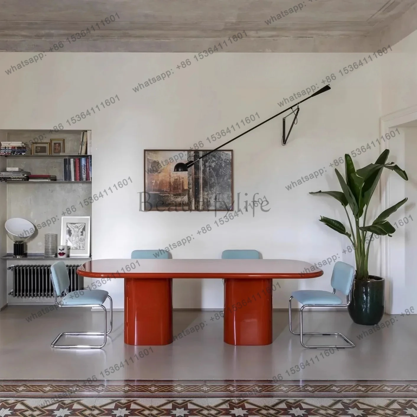 negotiation studio conference table  Light luxury living room desk minimalist dining table