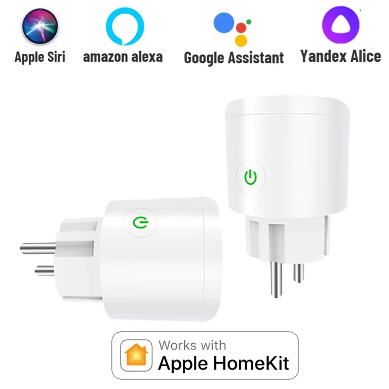 HomeKit WiFi 스마트 플러그 애플 홈 스캔 코드 허브 필요 없음 EU 소켓 원격 지원, Alexa Google SmartThings Siri Cozylife 앱 