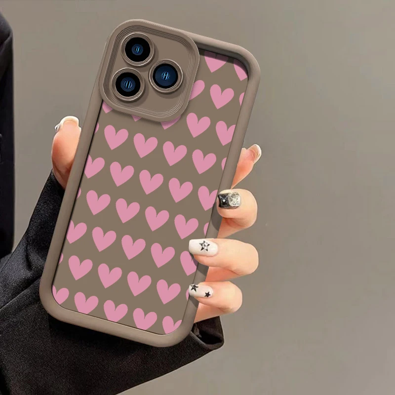 

Soft TPU Phone Case For Xiaomi Poco M8 Pro F8 Ultra M7 4G M6 Plus M5S M4 C55 C51 C50 C65 C61 Shockproof Matte Love Heart Cover