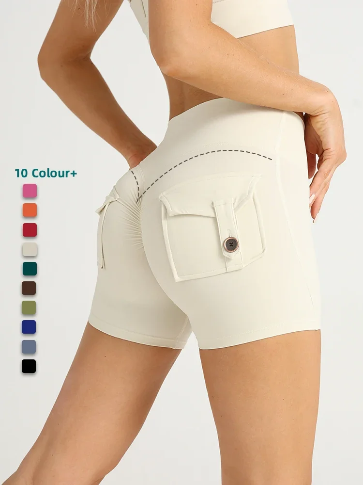 High Waist Pocket Sexy Butt Yoga Shorts Leggings Quick dry breathable Tights Sports Gym Workout Cycling Outdoor sports Shorts