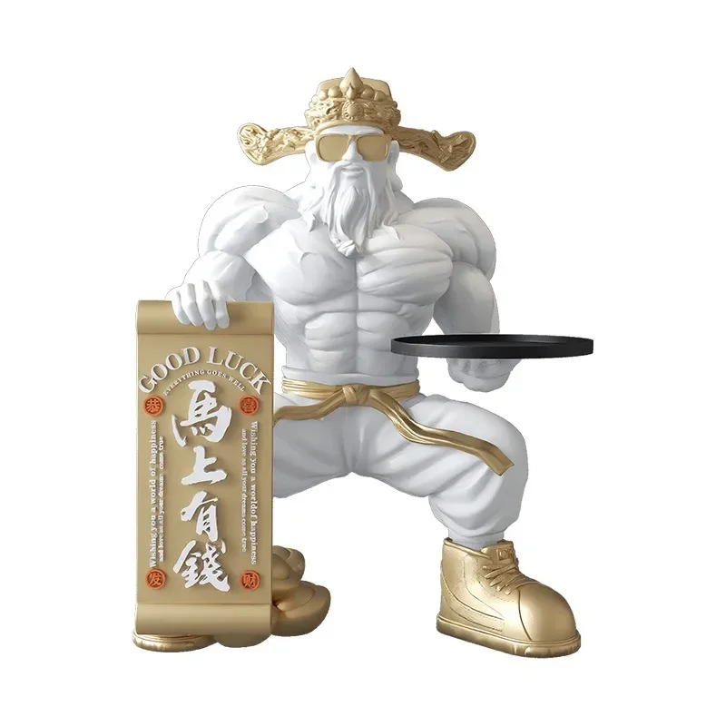 

Muscle God of Wealth Large floor-to-ceiling storage ornaments Store checkout page decorations Gym opening housewarming gifts