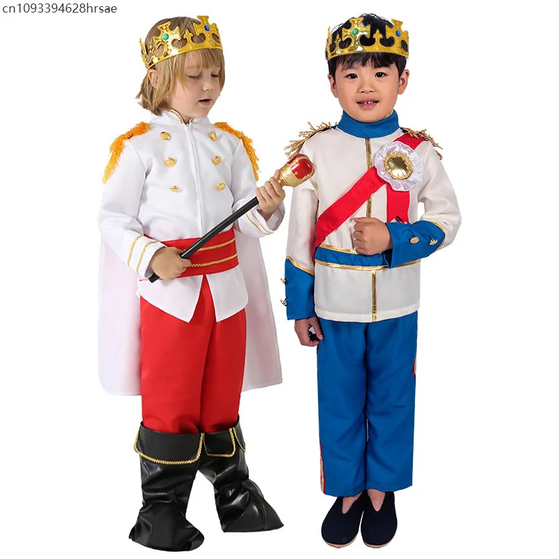 

2025 New Arrivals Child's Prince Charming Costume Kids King Dress Up Halloween Party Outfit for Boys Royal Prince Costume