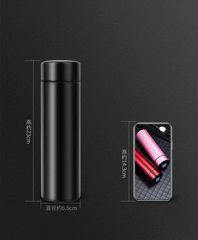 500ml Intelligent Car Thermos Cup Tea Coffee Vacuum Flask Temperature Display Smart Water Bottle For Alfa Romeo Giulietta Giulia