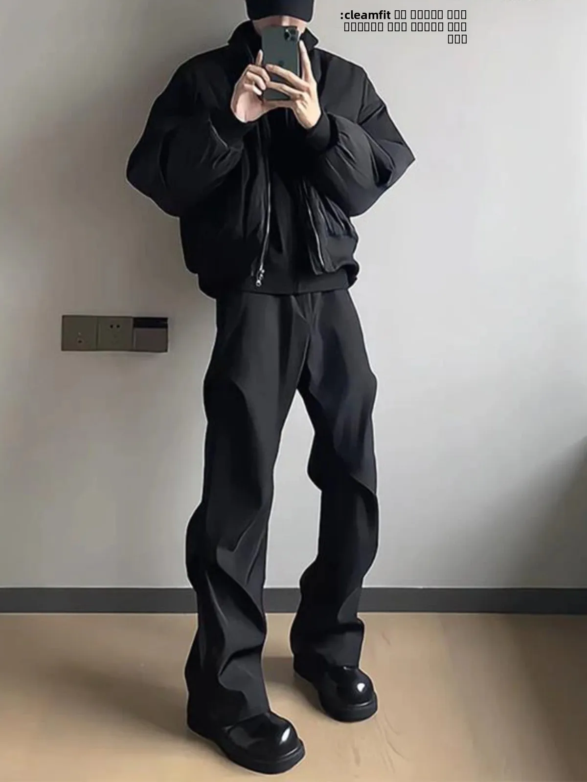 

Мужские брюки-палаццо в американском стиле, повседневные, с плиссировкой, прямые, для весны и осени, свободного кроя, с эффектом драпировки, в стиле CleanFit