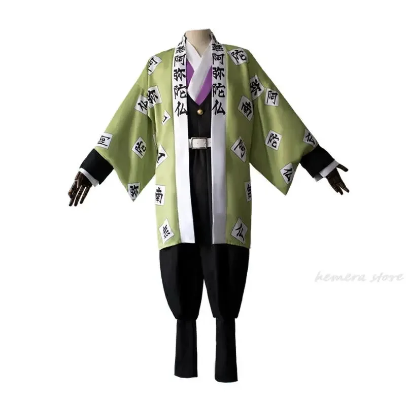 

a7d@Demon Gyomei Himejima Uniform Slayer Anime Cosplay Costume Wig Stone Hashira Japanese Kimono Halloween Partya7d@