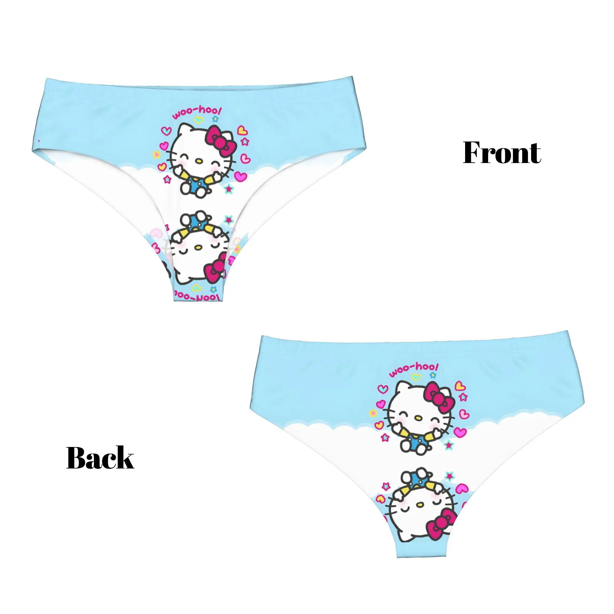 Custom Women's Kitties Kitten Panties Underwear Female Stretch Cat Anime Briefs Underpants - view 4