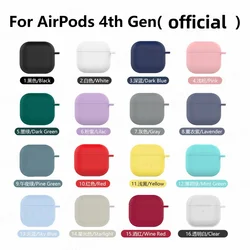 Für Airpods 4 Fall einfarbige Hüllen Kopfhörer Schutzhülle flüssige Silikon Softcover für Frauen für Apple Airpod 4. Generation Fall