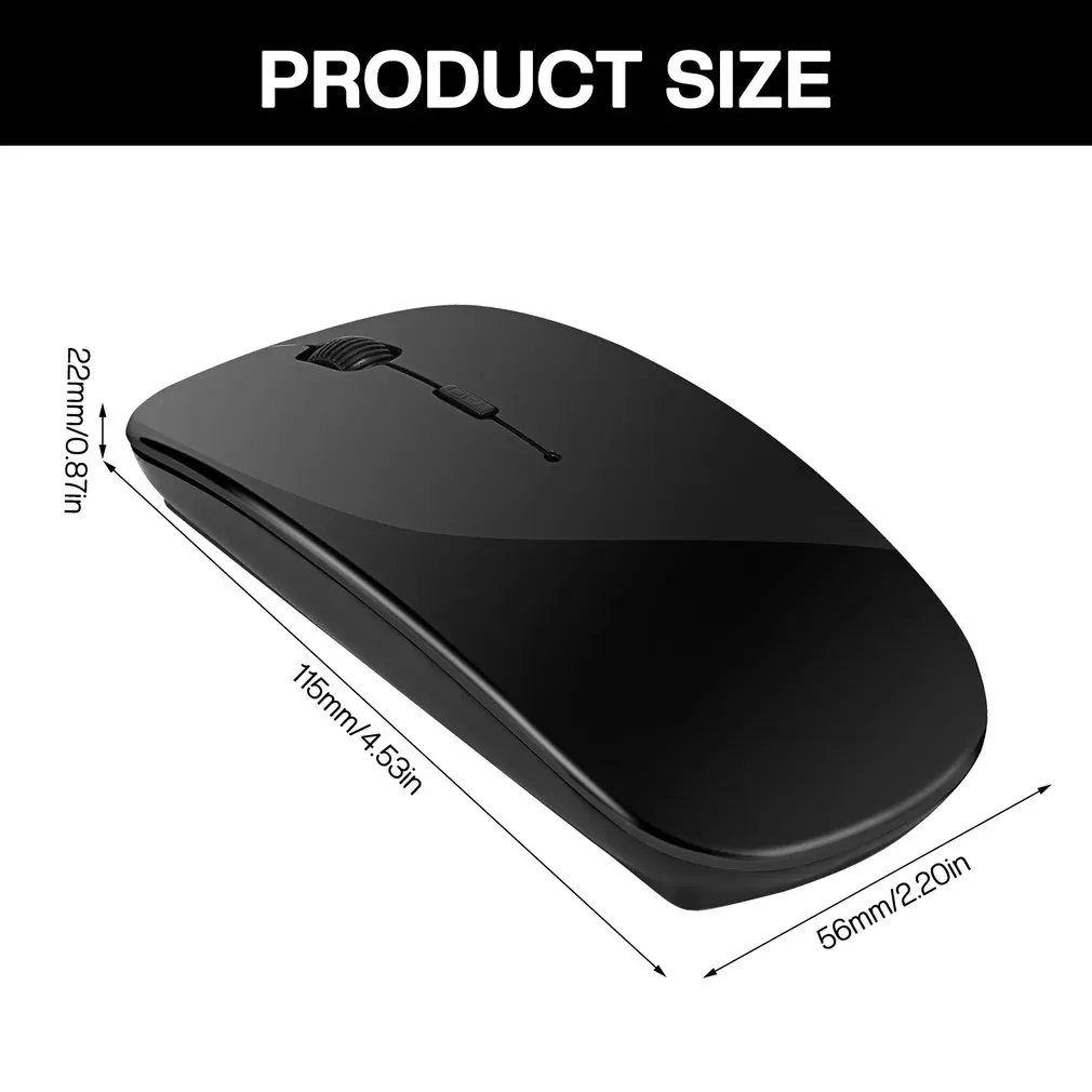 Wireless Mouse For Laptop PC 2.4Ghz USB Rechargeable Mouses Wireless Computer Silent Mice For Laptop PC Notebook Wireless Mouse