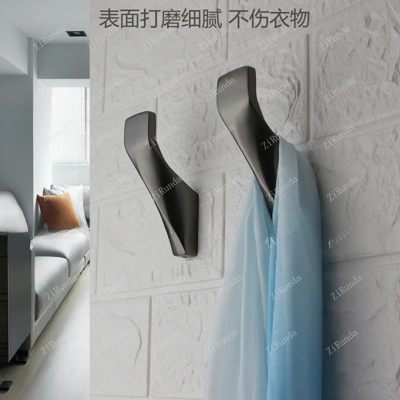 *Solid coat hook Single stainless steel thickened coat hook Bathroom, bathroom coat hook Light luxury punching