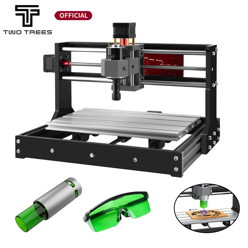 Twotrees TTC3018S 3018 PRO CNC Laser Engraving Machine Cnc Portable Household DIY Tool Metal Plastic Acrylic PVC Wood Board