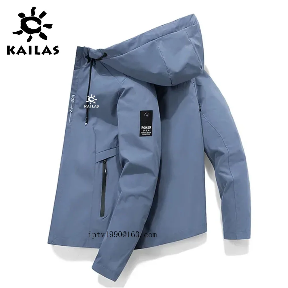 2024KAILAS Zippered Hooded Jacket,Outdoor Sports Trench Coat,Windproof,High Quality,Leisure Brand,Spring and Autumn,New