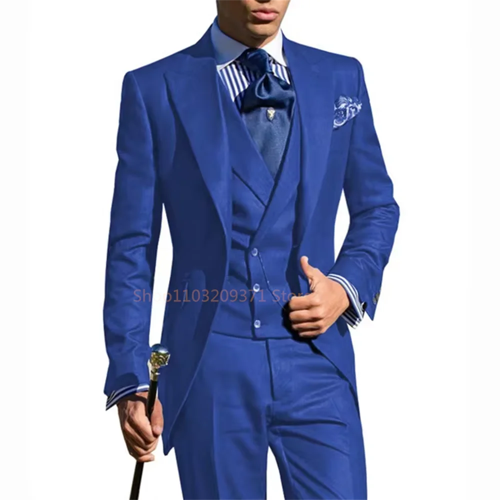

Latest Wedding Suits for Men 2024 Tailor Made Slim Fit Set Groom Tuxedo Men's Business Blazer Formal Prom Suit Terno Masculino