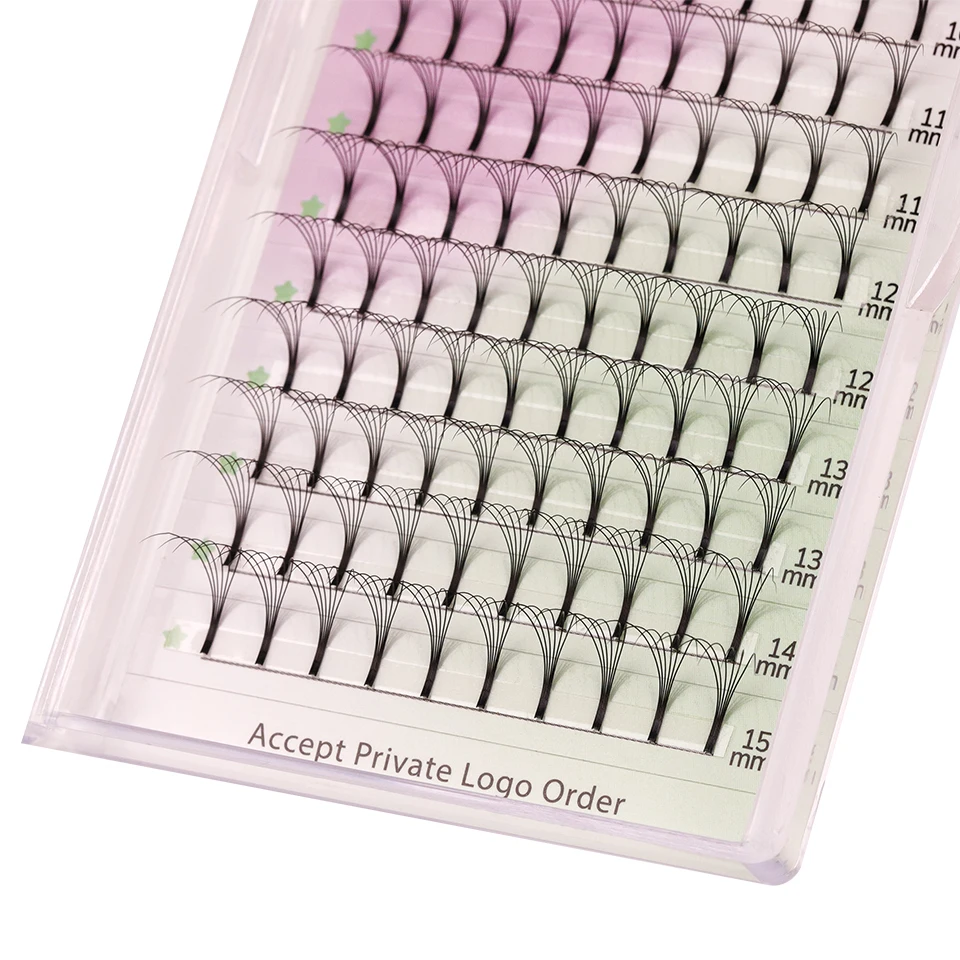 Rujade 0,07/0,10mm 3D 4D 5D 6D Lange Vorbereitete Russische Volumen-Wimpernverlängerungen aus Kunstnerz Weiche Natürliche Wimpern – Detail 10