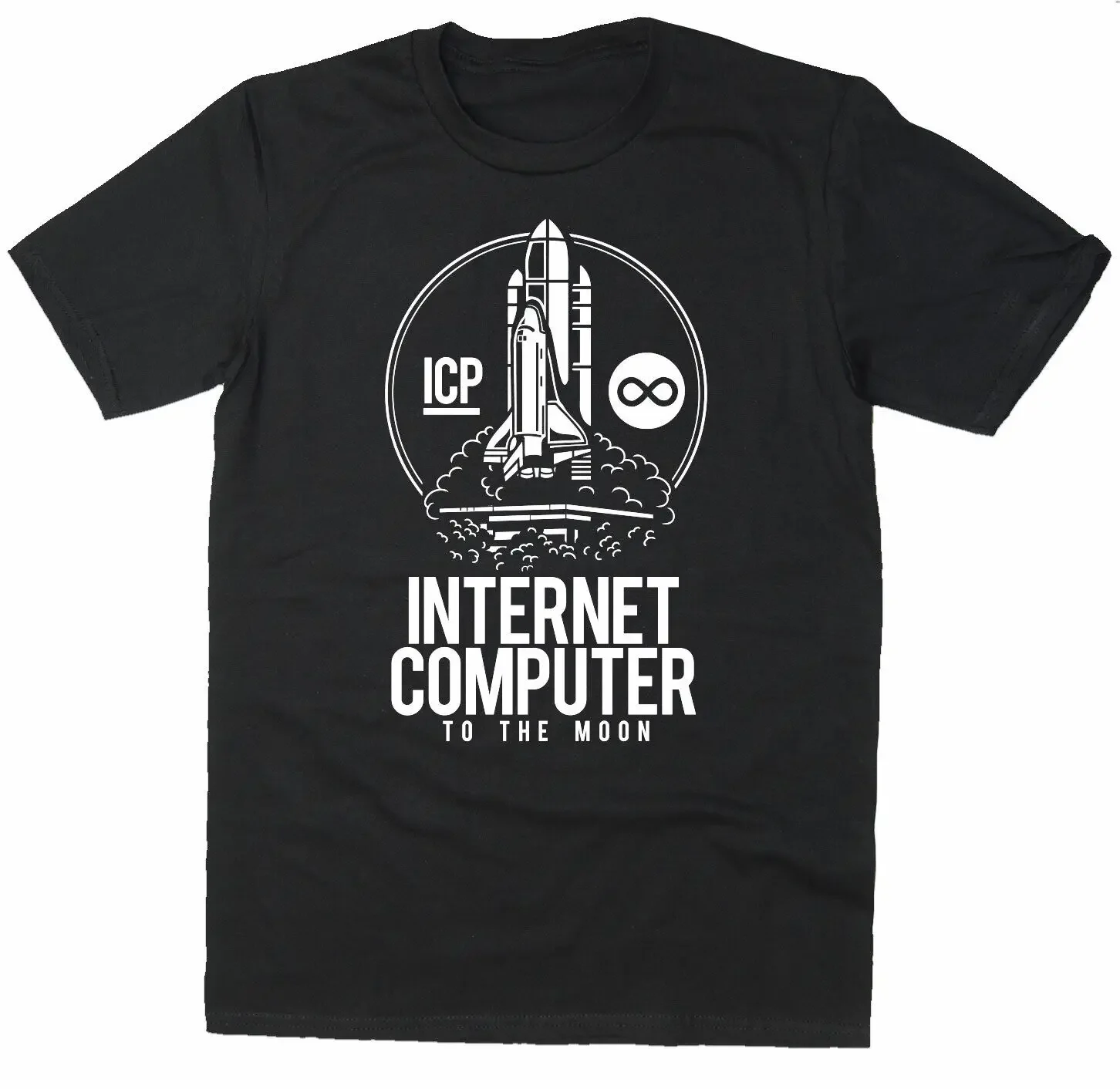 Internet Computer To The Moon T Shirt ICP DOGE Coin Crypto 6 colours long or short sleeves