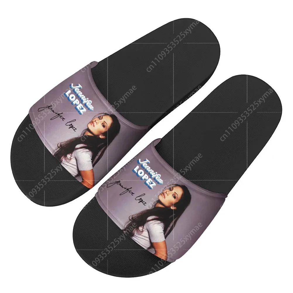 Jennifer Lopez Hip hop Singer Slippers Home Outdoor Casual Water Shoes Men Women Teenager Beach Pool Sandals Summer Slipper