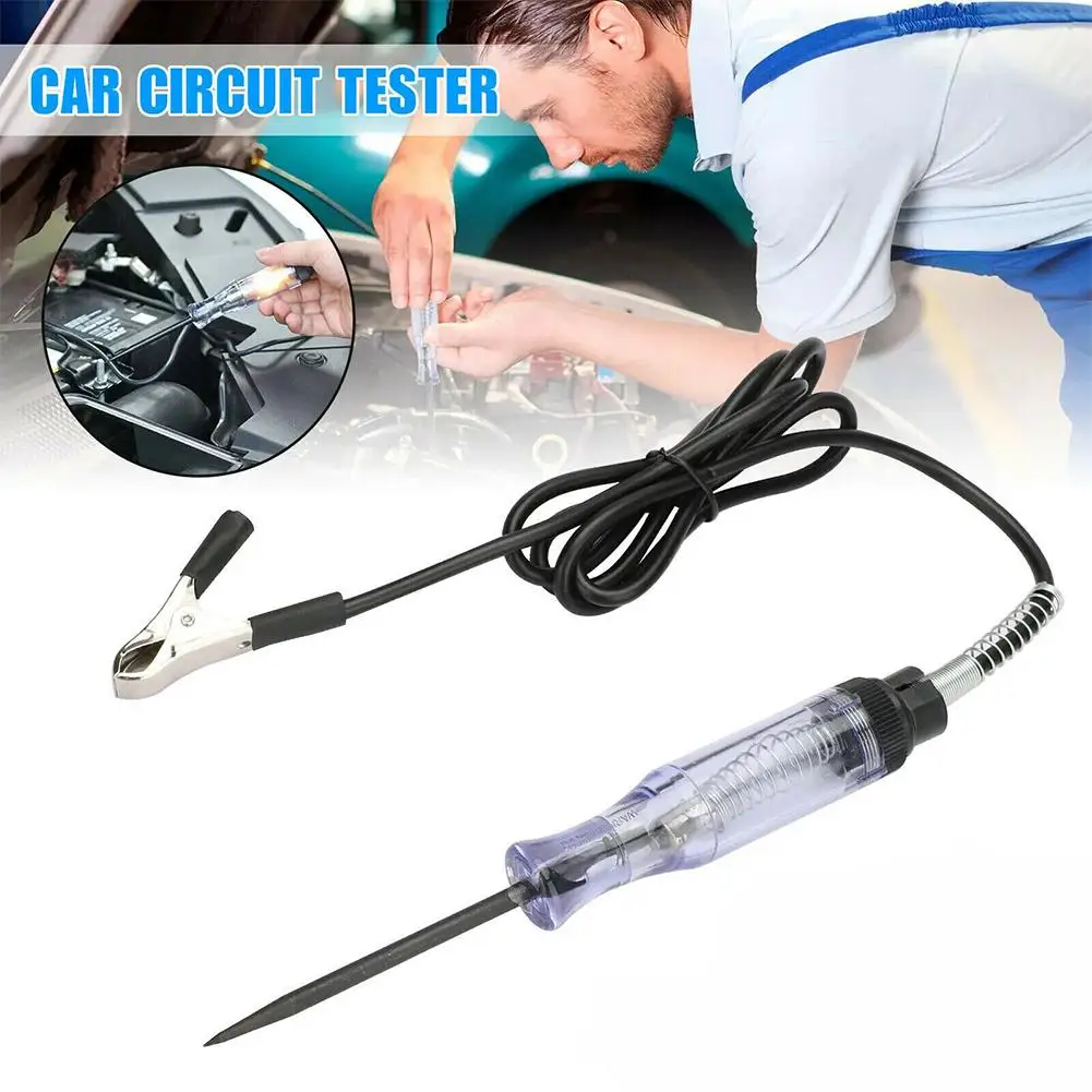 

6V 12V 24V Auto Truck Voltage Circuit Tester DC Digital Long Pen Automobile Probe Bulb Auto Diagnostic Light Display Tool R Z0S4