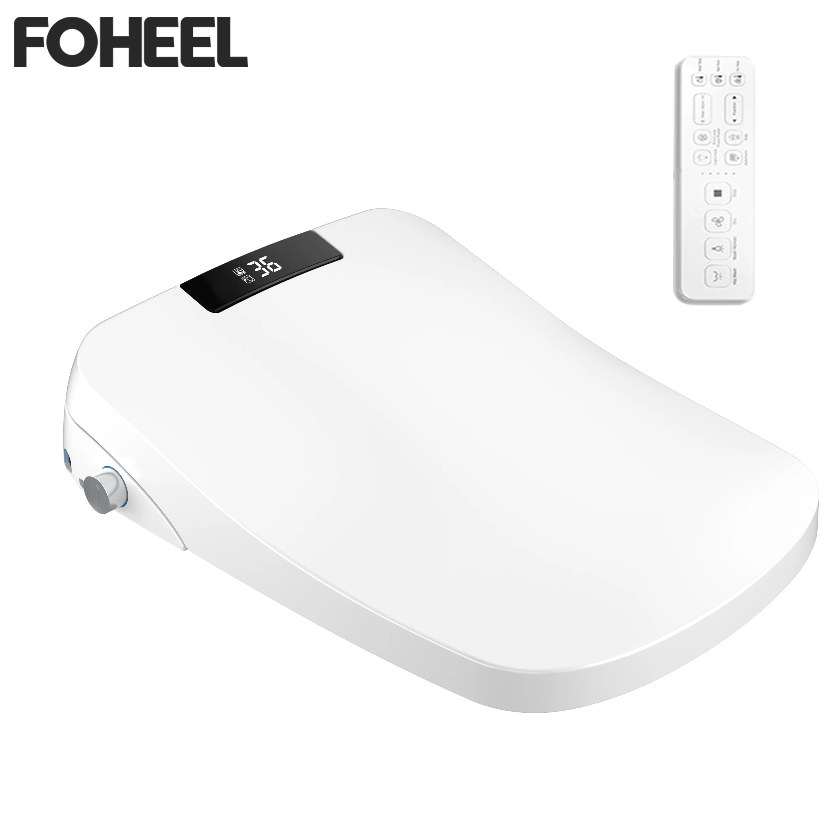 FOHEEL Square Shape Smart Toilet Seat Cover Auto Open Lid