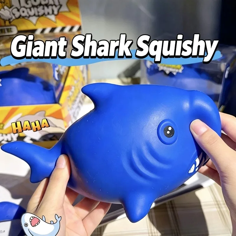 25cm Cartoon Shark Squishy Slow Rising Cartoon Squeeze Stress Relief Toy Safe Material Decompression Gift for Adults and Friends