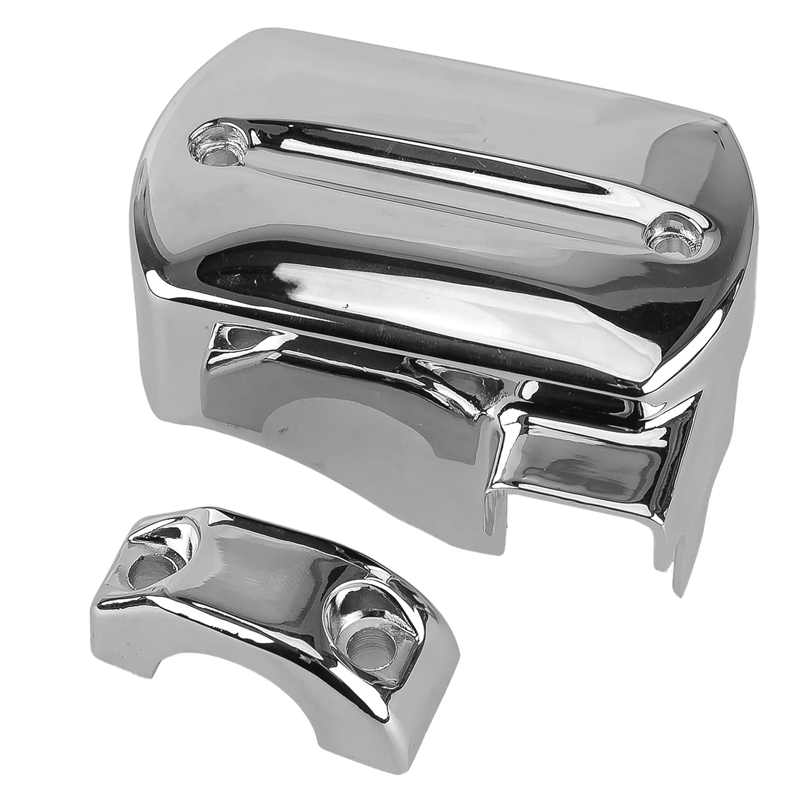 Silver Chrome Aluminium Alloy Brake Fluid Master Cylinder Cover Cap Accessories Fit for Yamaha V-Star XVS 650 950 1100 1300