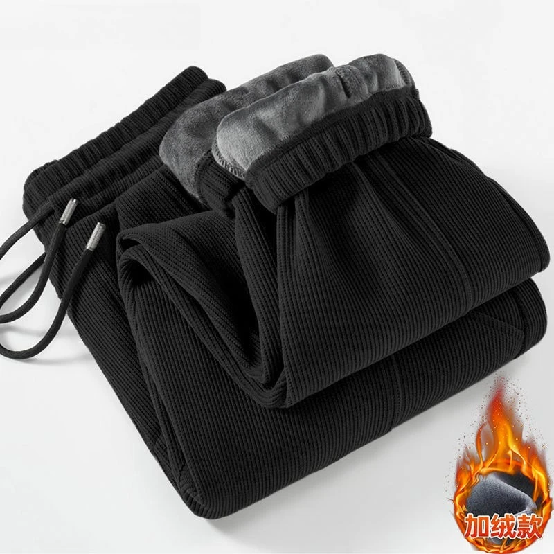 

Мужские вельветовые брюки Harlen, утепленные флисовые повседневные мешковатые спортивные штаны-карго большого размера, зимние удобные спортивные термобрюки