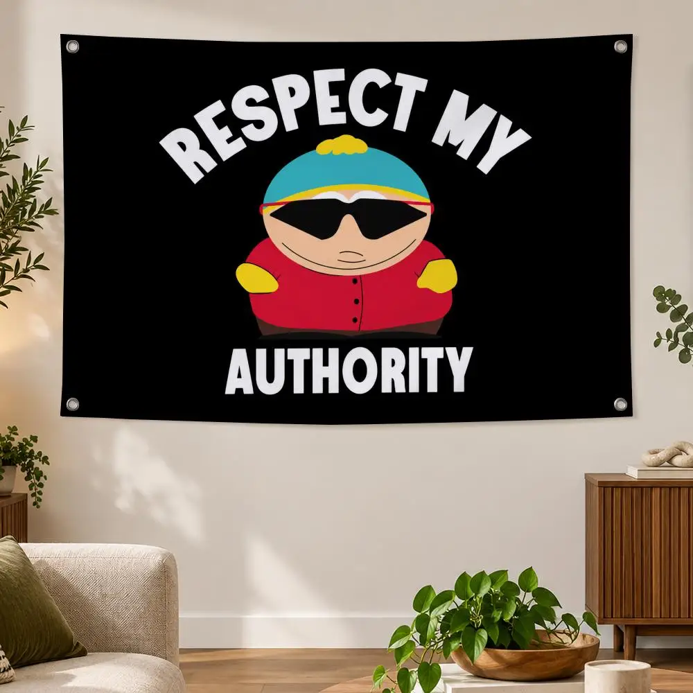Cartoon S-South Park Flags Banner Decor for Bedroom,Garden,Party,Club,Gaming Room,Indoor Outdoor