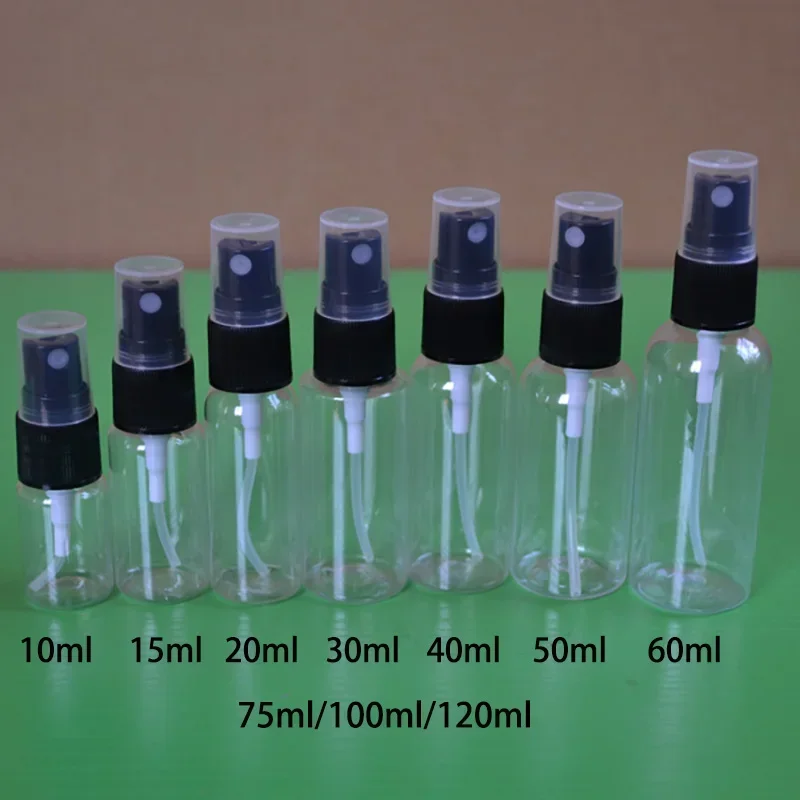 

10ml 15ml 20ml 30ml 50ml 60ml 100ml 120ml Empty Plastic Spray Bottle Makeup Water Face Toners Perfume Atomizer Container