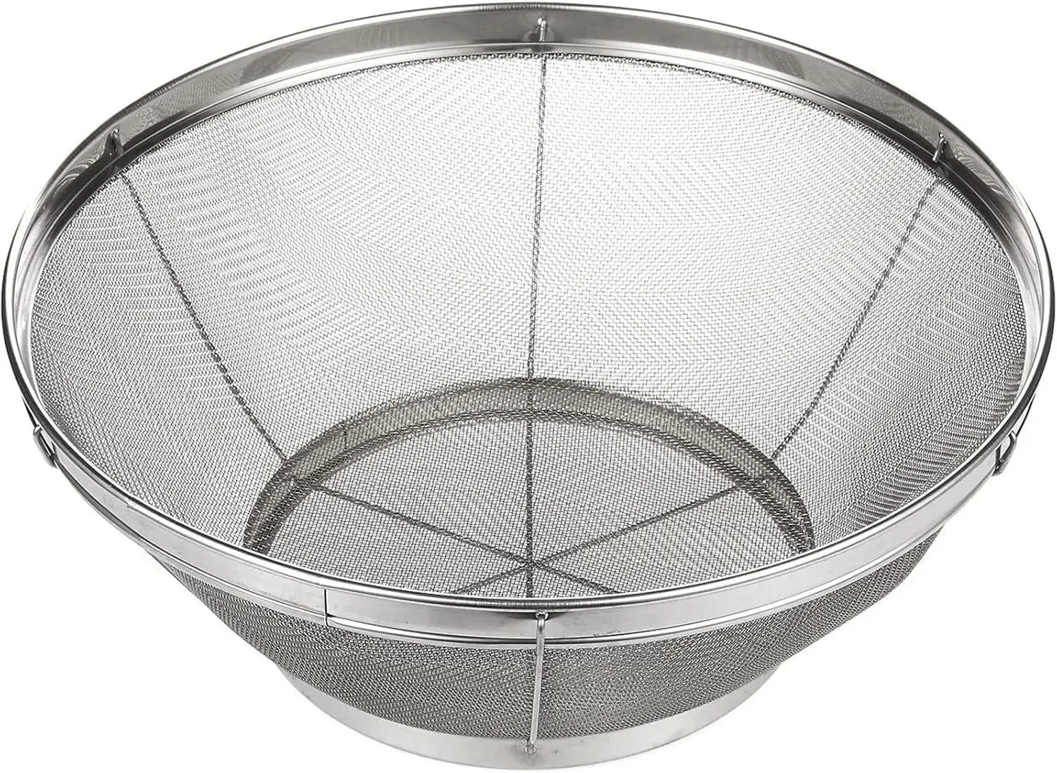 

Stainless Steel Fine Mesh Strainer - Rust-Resistant, Ergonomic Handle, Dishwasher Safe, 11 x 4 inches
