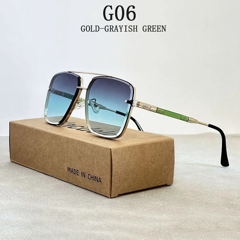 Quadratische Sonnenbrille für Männer 2024, Vintage-Mode, Brille, Luxus-Retro-Sonnenbrille, Damen, trendige Urlaubs-Sonnenbrille, Gafas De Sol Hombre – Detail 6