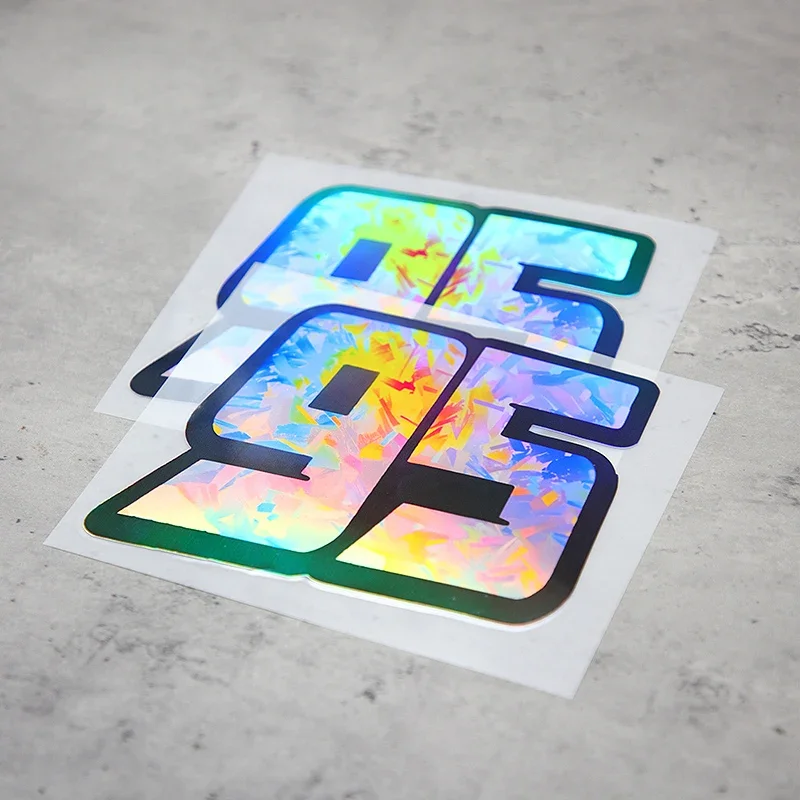 

Holographic Number 95 Sticker Waterproof Vinyl Decal, Multicolor Racing Decor for Car Bike