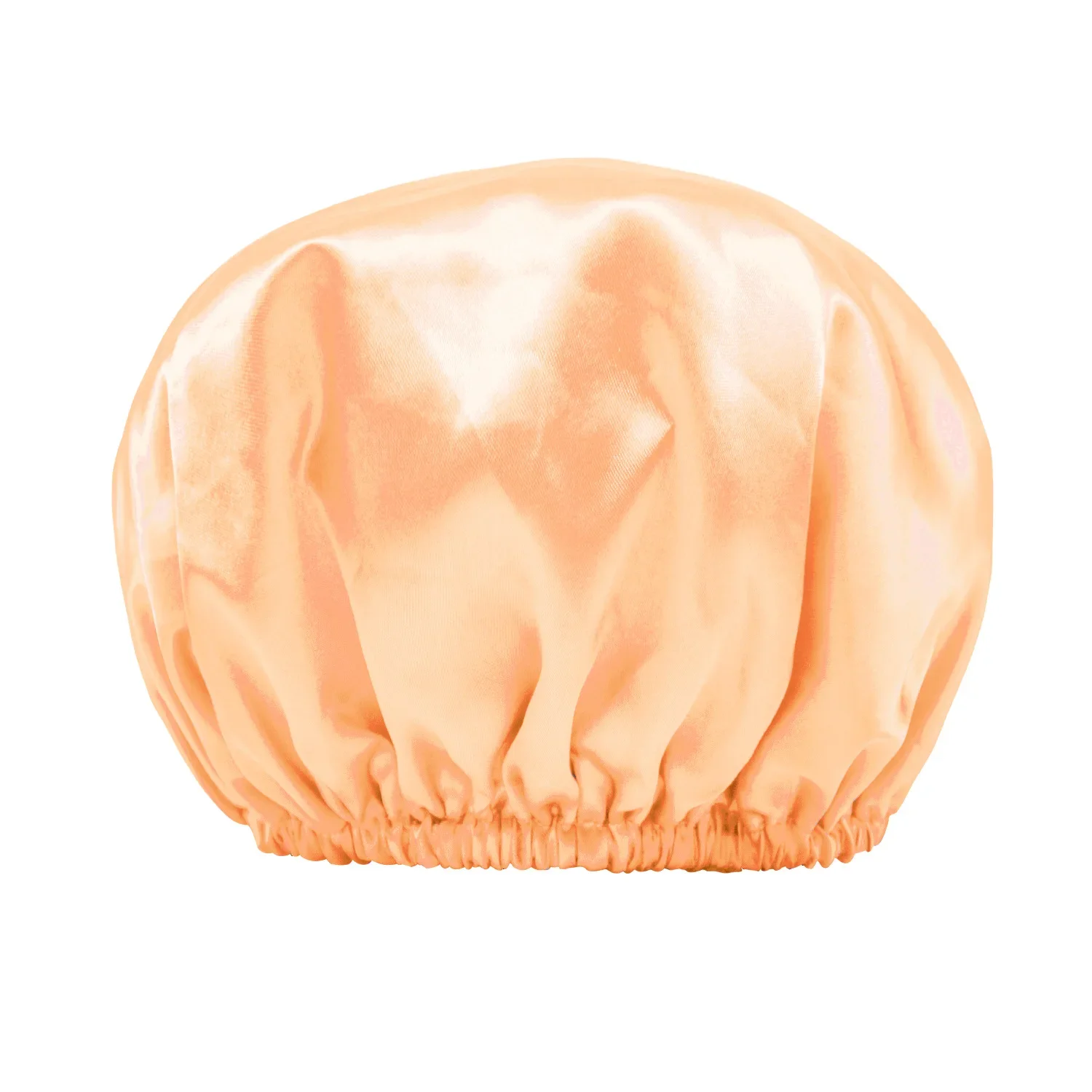 New Double Layer Shower Cap Women Waterproof  Bath Head Cover Bath Towel Bridesmaid Satin Silk Head Wrap Hair Dyed Baked Oil Cap