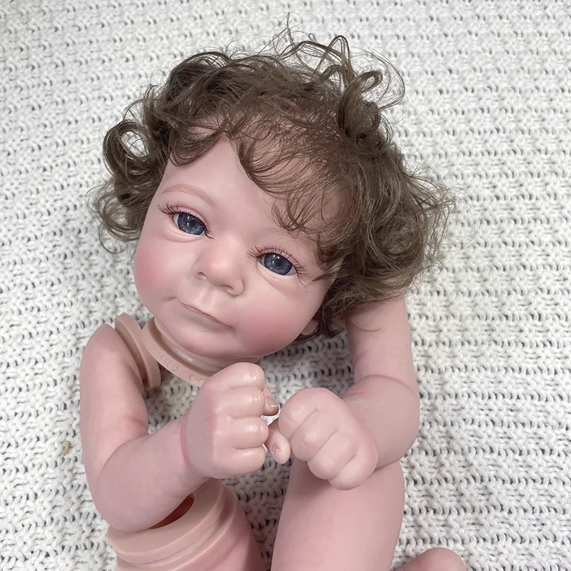 

19Inch Already Painted Reborn Baby Felicia Hand-rooted Hair Unassembled DIY Baby Doll Kit