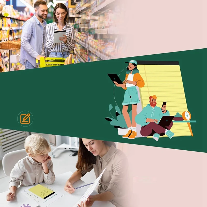 Bloc-notes perforé pour le travail, bloc-notes jaunes, durable, bien fait, petit bloc-notes, ligné universitaire, 5x8, paquet de 8