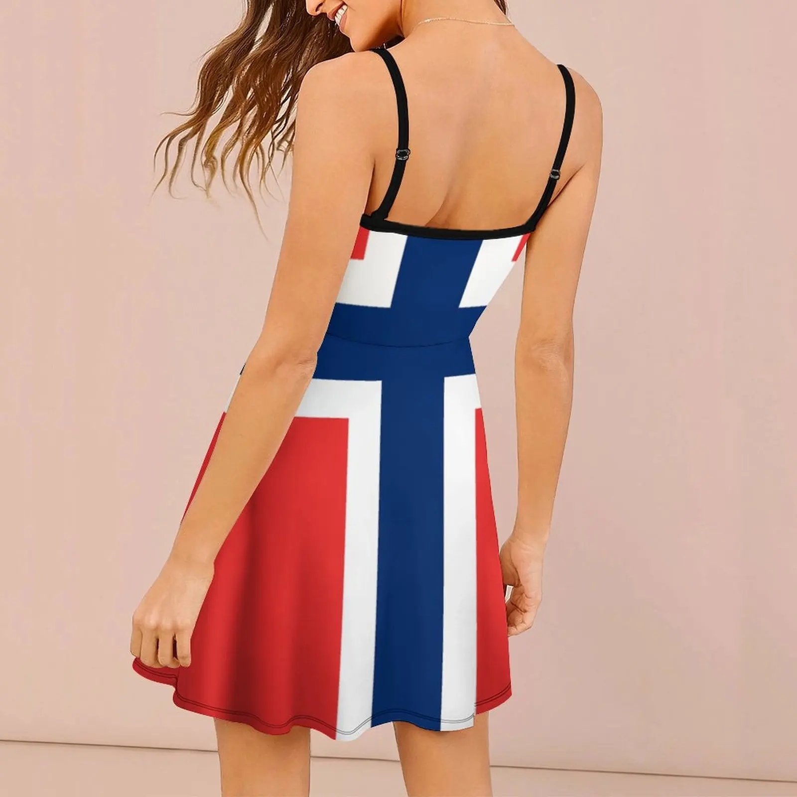 Sexy  Woman's Dress Strappy Dress Norwegian Flag Women's Sling Dress Graphic Cool  Parties Cool