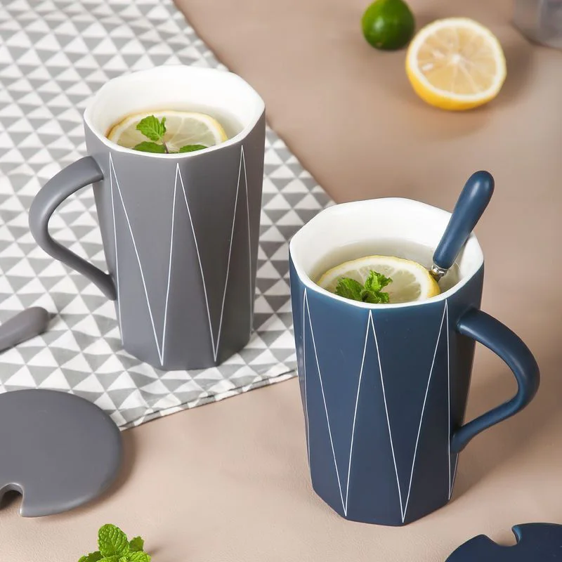 

Ceramic Mug With Lid For Home Use Coffee Cup For Couples Water Cup Gift Box Set Cup For Children Birthday Gift For Boys