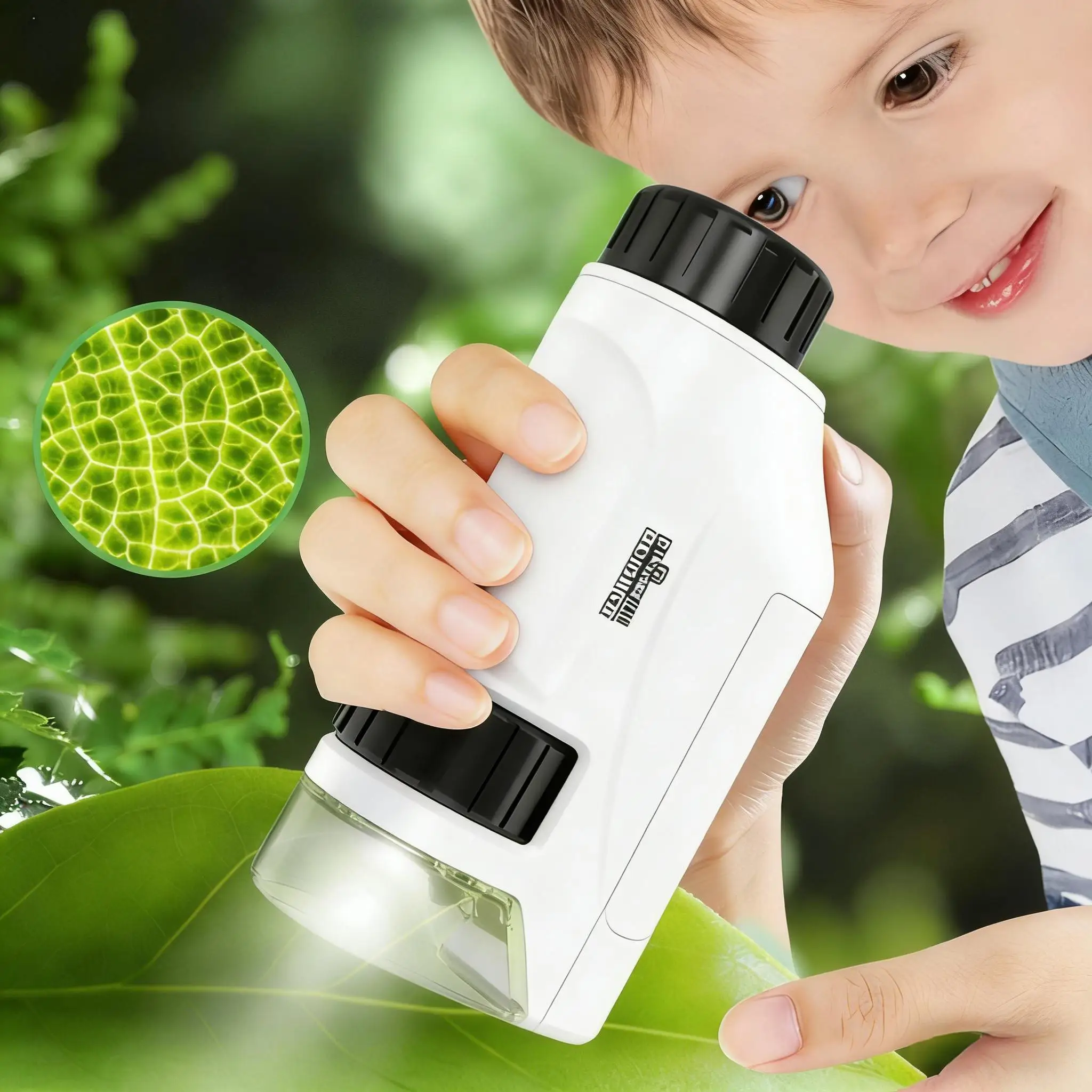 Mini Pocket Microscope Kit 60-120x Lab Handheld Microscope Battery Powered Microscope With LED Light Kids Science Microscop