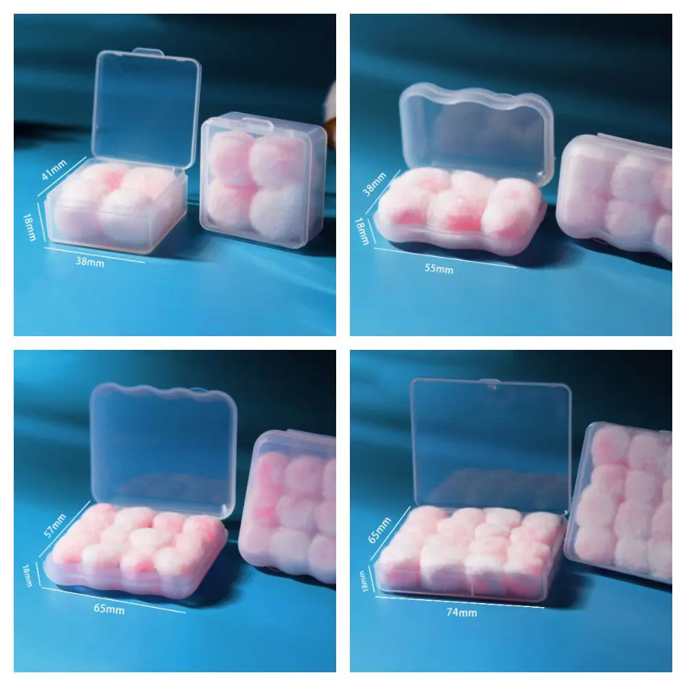 2/4/6/12/20PCS Gift Soft Wax Cotton Earplugs Wax Pink Ear Plugs Soundproof Kneadable Noise Reduction Ear Plug Unisex