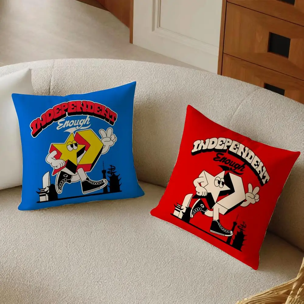 Fashion C-ConverseS Cushion Cover Daily Washable Linen Pillowcase Soft  for Sofa Bed Home Room Decor