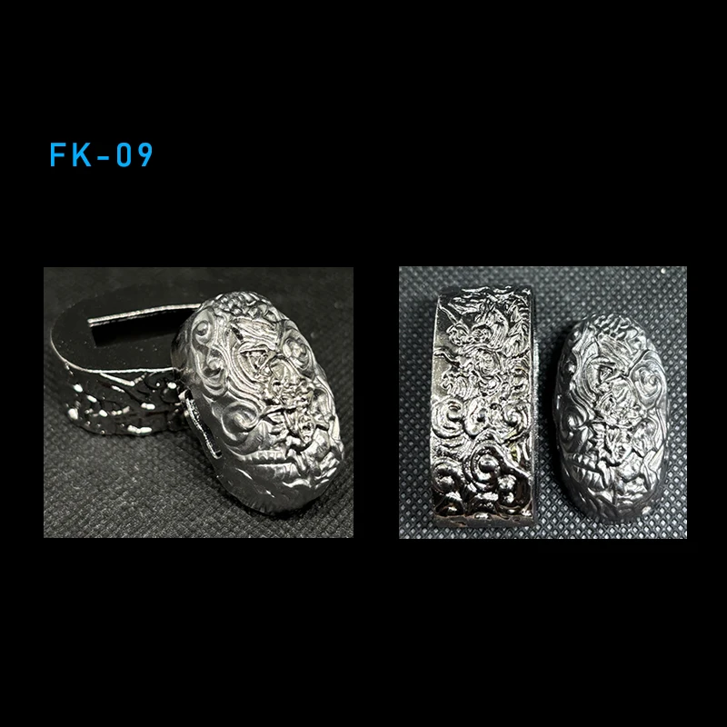 Hochwertige Legierung Katana Butt Cap Fuchi Kashira Griff Kragen für japanische Schwert Samurai Wakizashi Katanas Schwerter Armaturen – Detail 10