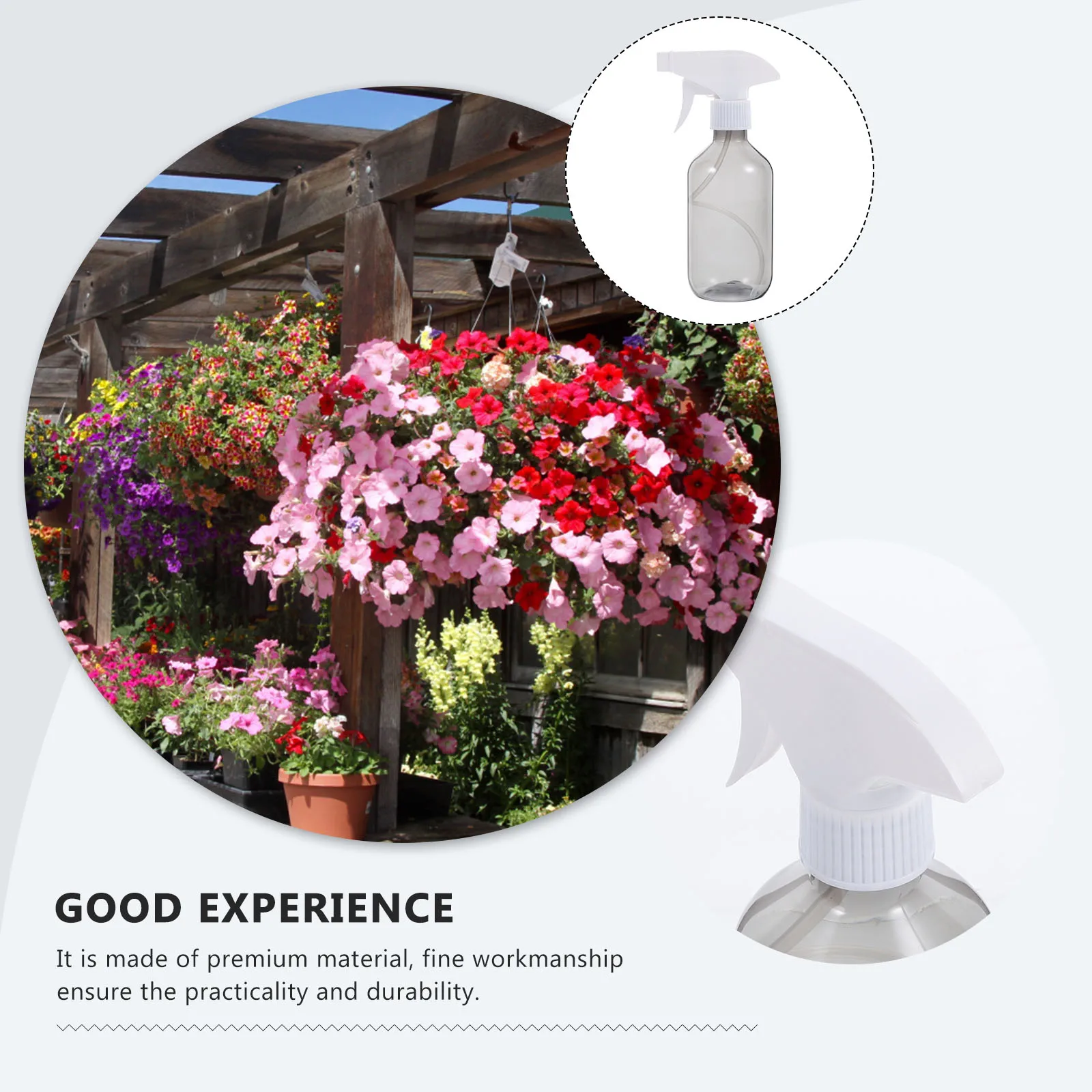 

4 Pcs Spray Bottle Clear Bottles for Hair Empty Gardening Nozzle Refillable Sprayer