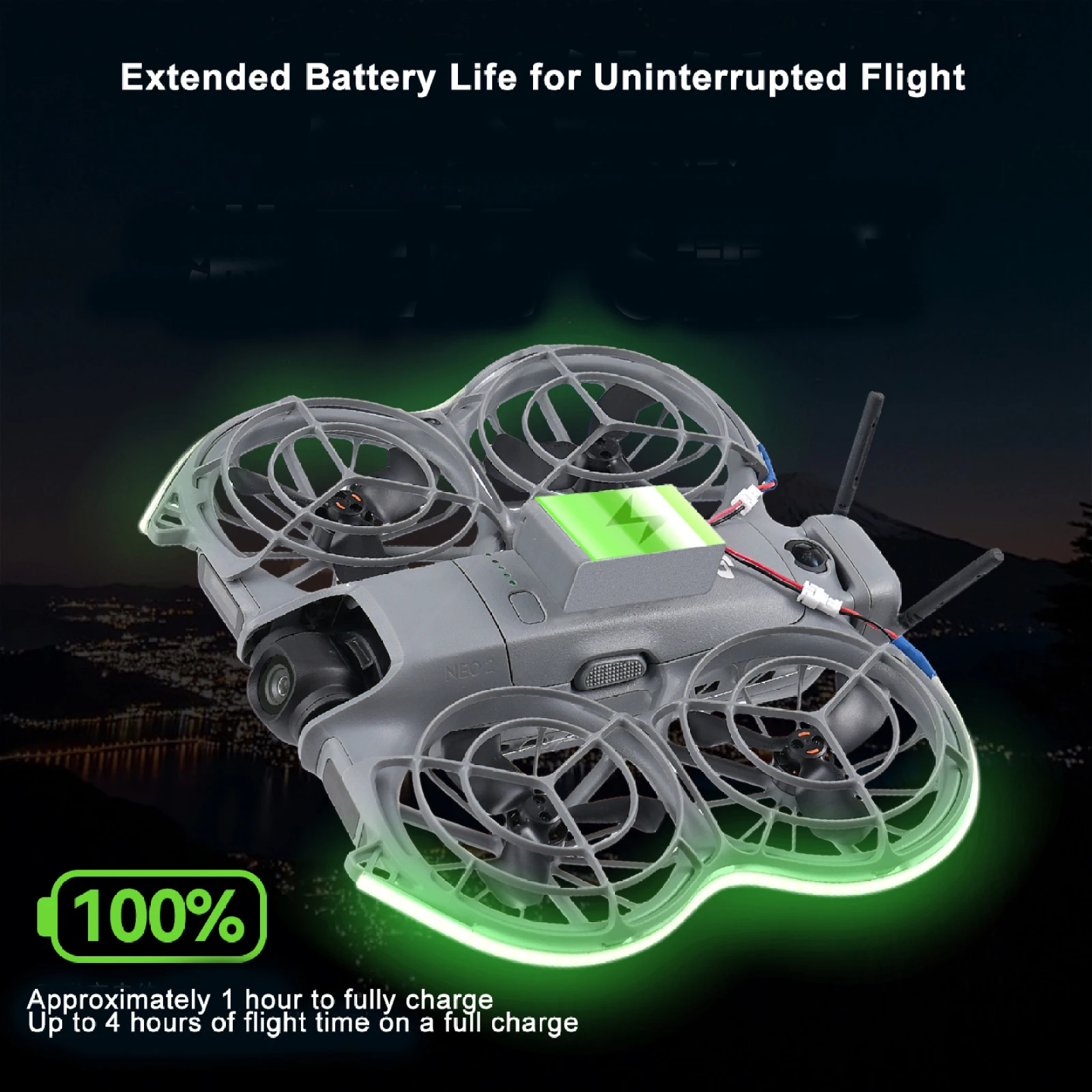 

Светодиодный ночной полет, 3-уровневая регулируемая яркость для DJI Neo2, световая лента, водонепроницаемый ремень для лампы для DJI Neo2, аксессуары для дронов