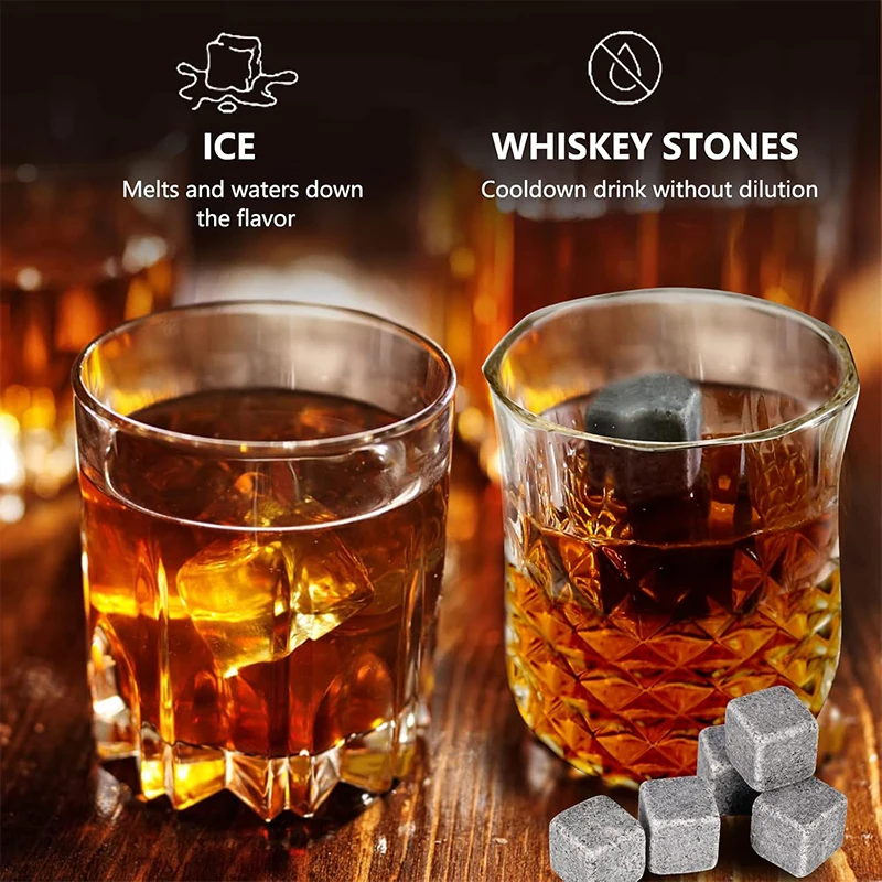 12 قطعة أحجار الويسكي طقم هدايا الجرانيت الطبيعي البيرة تقشعر لها الأبدان الأحجار ويسكي النبيذ الصخور قابلة لإعادة الاستخدام مكعبات الثلج برودة بار اكسسوارات #5