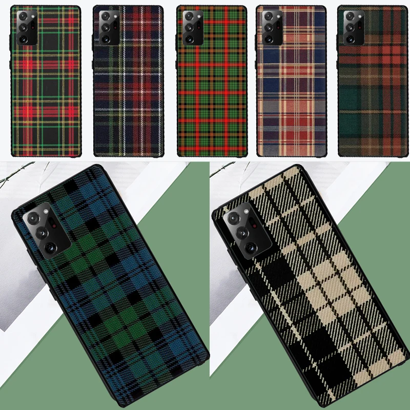 Scottish Plaid Warm Plaid Case For Samsung Galaxy S22 S23 Ultra S21 S20 FE S8 S9 S10 Plus Note 10 20 Ultra Cover Shell