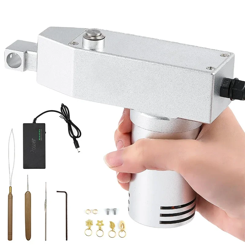 Mesin Pembuat Dreadlock Otomatis, Pembuat Locs Instan Elektrik dengan 6 Kepala, Perangkat Genggam Portabel untuk Penggunaan di Rumah