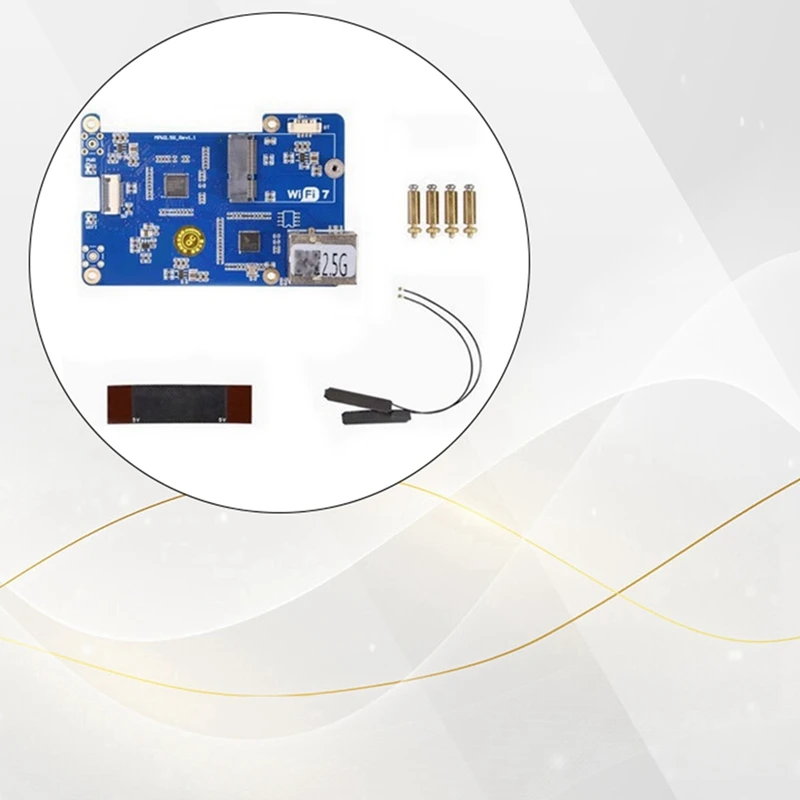 MPW2.5G Para Raspberry Pi 5 Placa de Expansão PCIE Para Wifi7 2.5G ETH HAT RTL8125 Suporte Wifi7 Wifi6 Wifi5 Para RPI 5