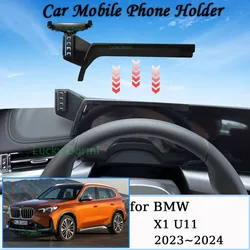 Car Mobile Phone Holder for BMW X1 U11 2023 2024 New MagSafe Magnetic Bracket GPS Navigation Screen Stand Auto Accessories
