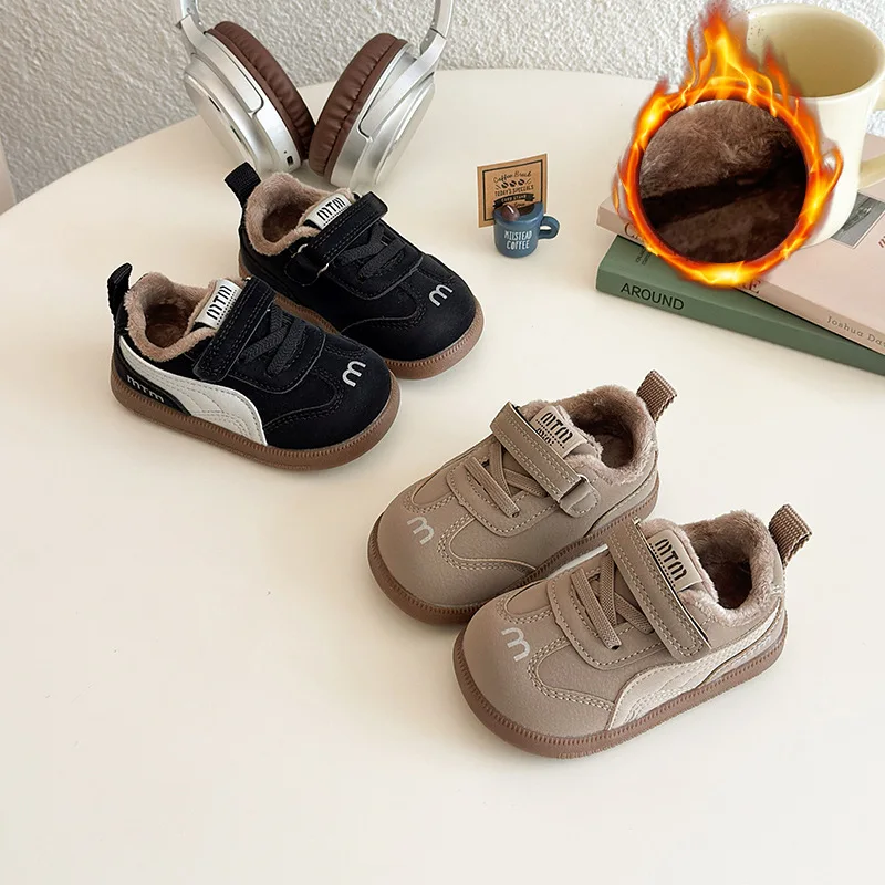 2026 Girls Autumn Winter New Style Soft Bottom Dequn Shoes for Toddlers Learning to Walk Shoes Children's Footwear Kids Shoes