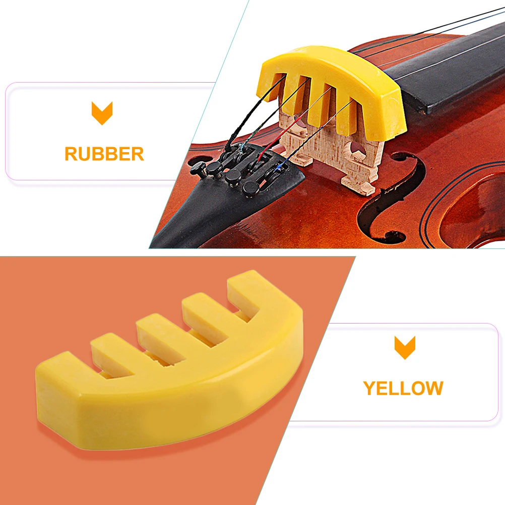 

4pcs Rubber Violin Practice Mutes Sturdy Silent Accessories Premium Replacement Parts For Violin Small Cello Mute Instrument