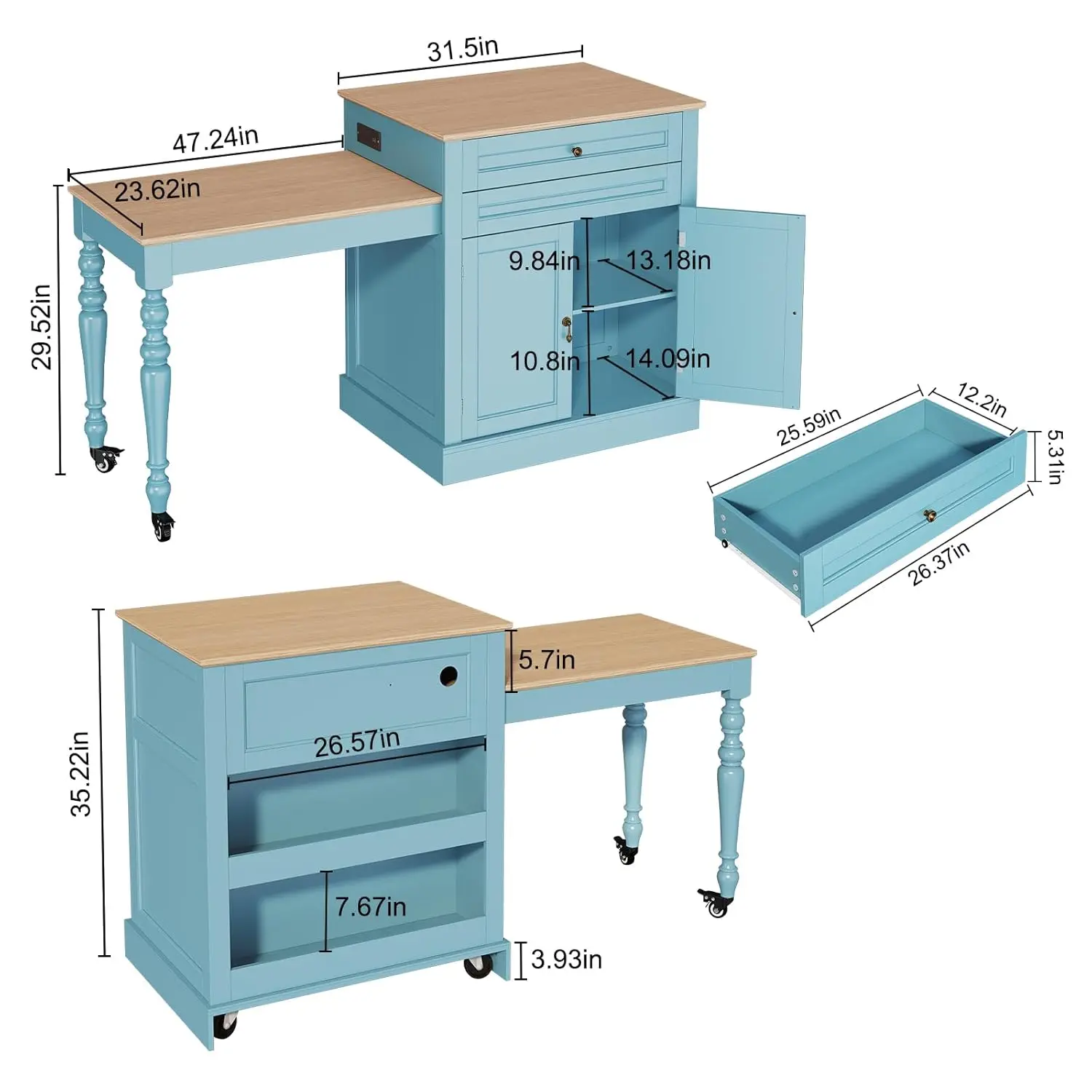 Thumbnail 2 - #23 Rolling Kitchen Islands List of Top Picks