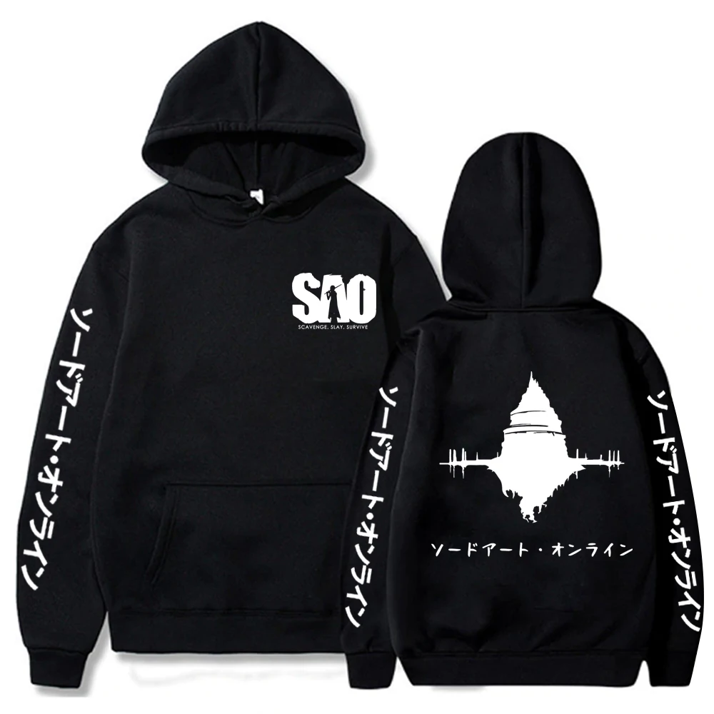 Hot Anime Schwert Art Online Logo Drucken Mit Kapuze Männer Frauen Hoodies Prevalent Streetwear Harajuku Komfortable Unisex Sweatshirt