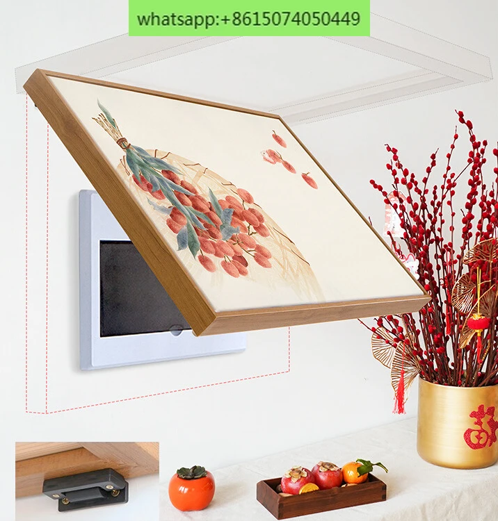 Decorative painting of detachable distribution box, covering walls, and painting of persimmons as desired